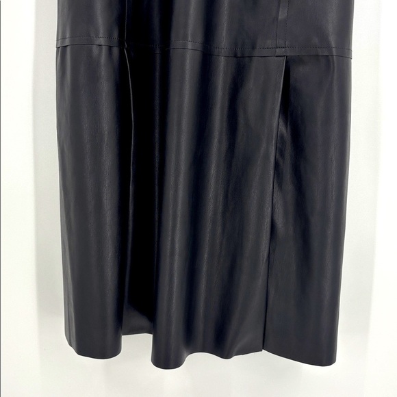 Banana Republic Factory Vegan Leather Midi Dress Women’s Size 10 in Black NWT! - Picture 7 of 13